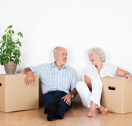 Elderly couple moving into a nursing home in the UK